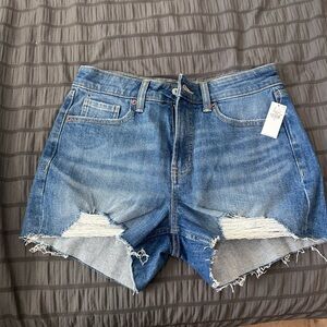 Old Navy Blue Distressed Jean Shorts